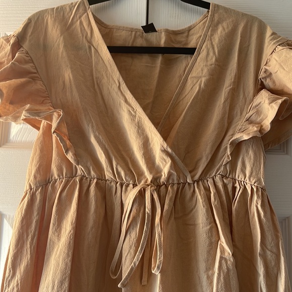 SHEIN A Line Drawstring Waist Ruffle Dress. - Picture 7 of 7